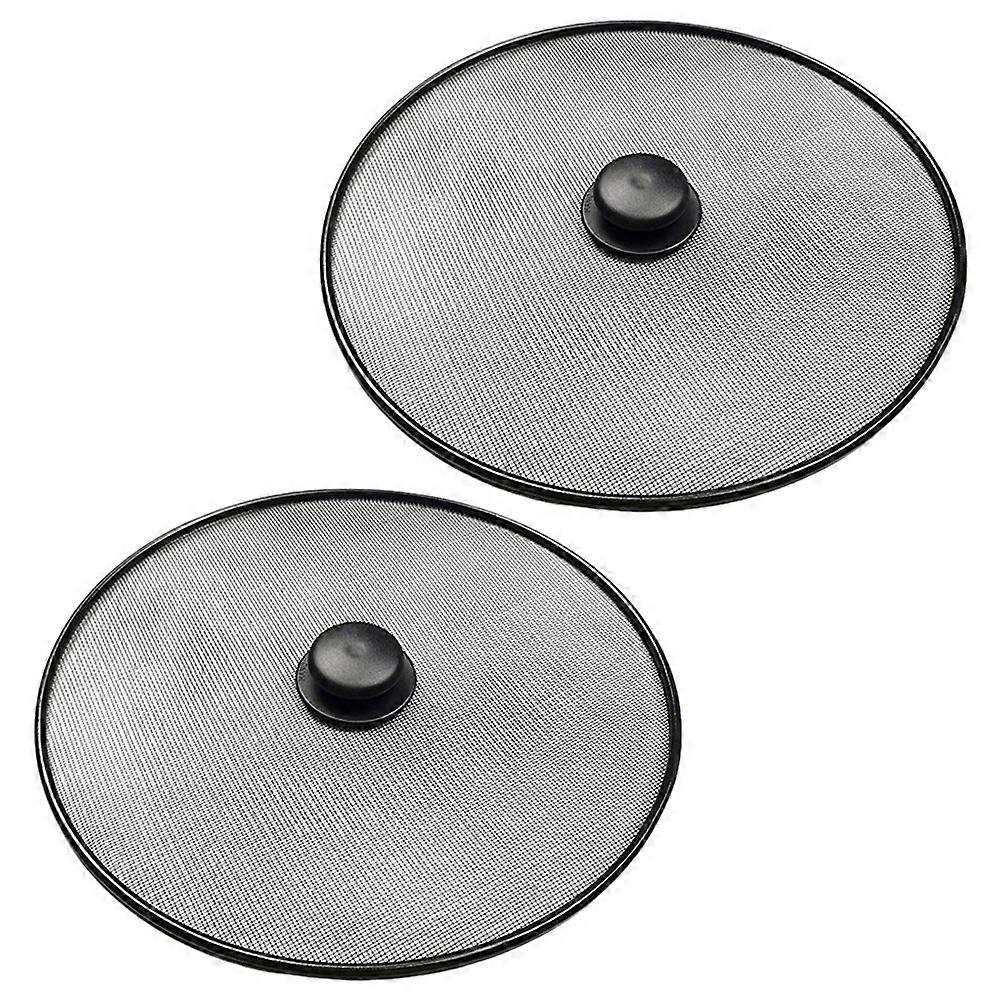 2pcs Splatter Screen for Frying Pan Grease Guard Stainless