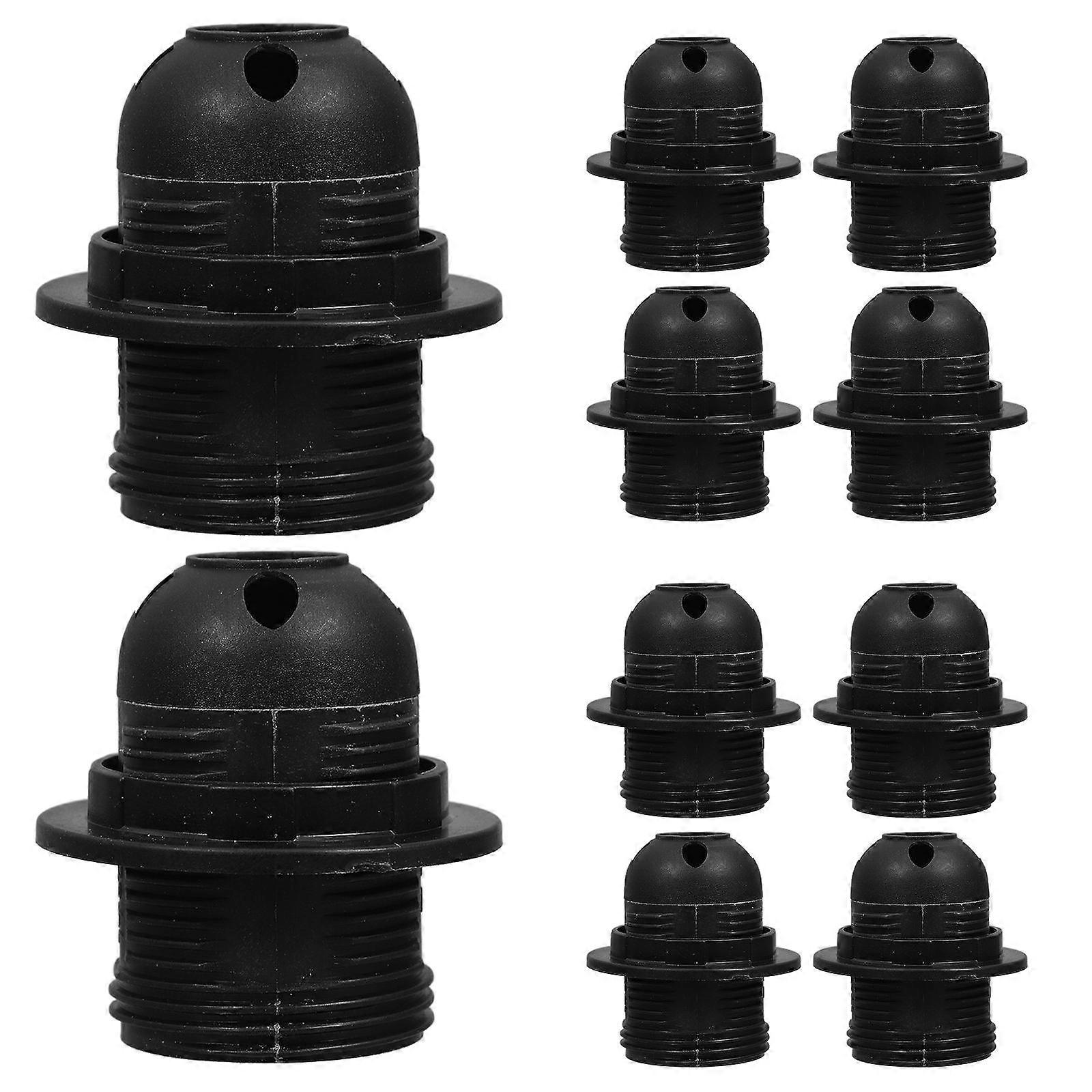 10Pcs E27 Threaded Lamp Socket for Black Lamp Holder