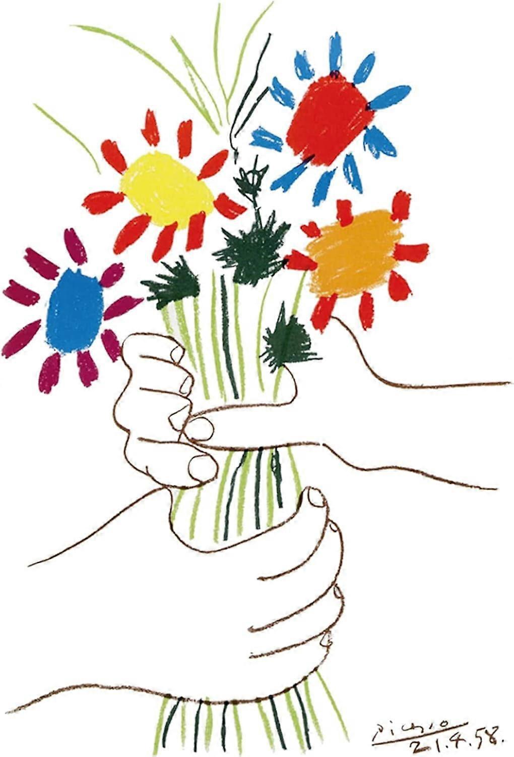 AEFER Picasso Art mural La colombe de la paix Impression d'art Picasso Œuvre d'art Picasso Affiches Picasso Toile Art mural pour salon Chambre Bureau