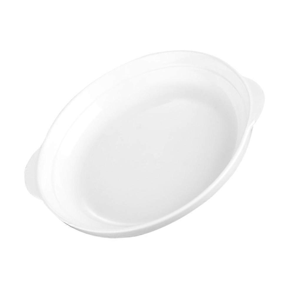 Ceramic Pie Pan with Double Handle for Baking Serving