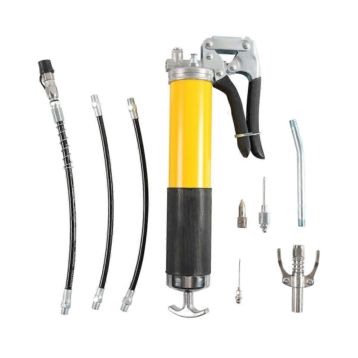 Korkealaatuinen 8000 PSI:n ammattitason raskaan kaluston rasvapuristin, 30 cm letku ja lisävarusteet