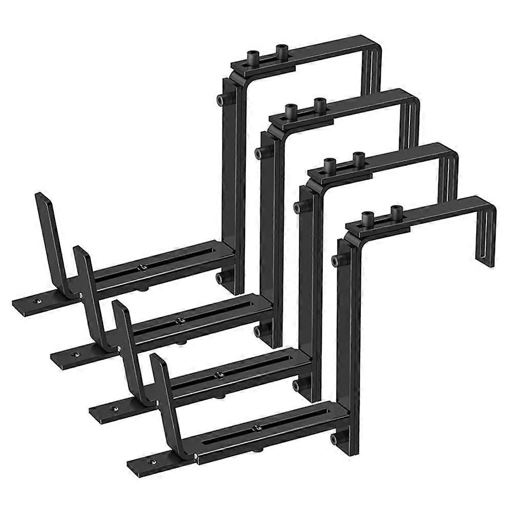 4PCS Adjustable Metal Planter Box Brackets 612.5 Inch for Window and Wall Mounted Flower Boxes