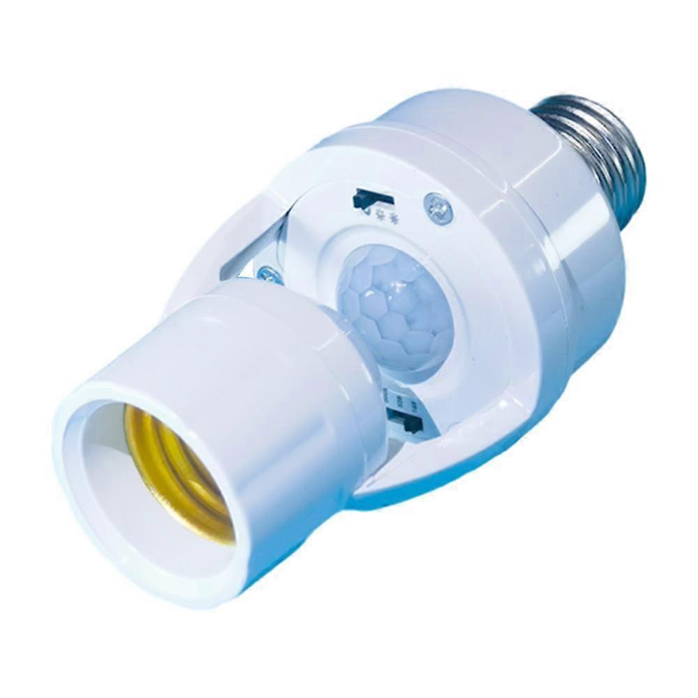 E27 Soclu Convertor de bază pentru lampă cu senzor de mișcare PIR Comutator inteligent de lumină Detector infraroșu corp uman E27 Soclu cu capac cu șurub