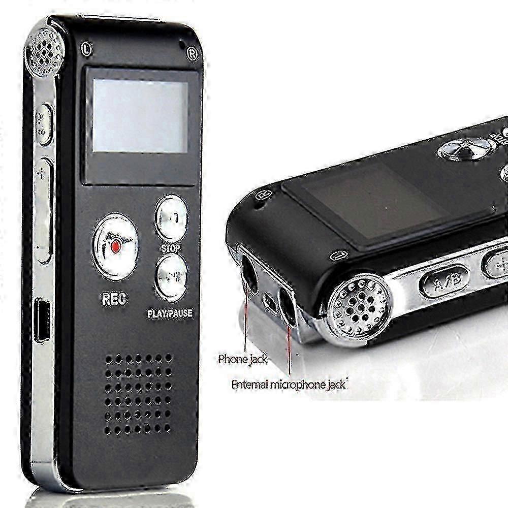 Digital Voice Recorder 16gb Voice Recorder With Playback For Lectures - Usb Rechargeable Dictaphon Upgraded Small Tape Recorder
