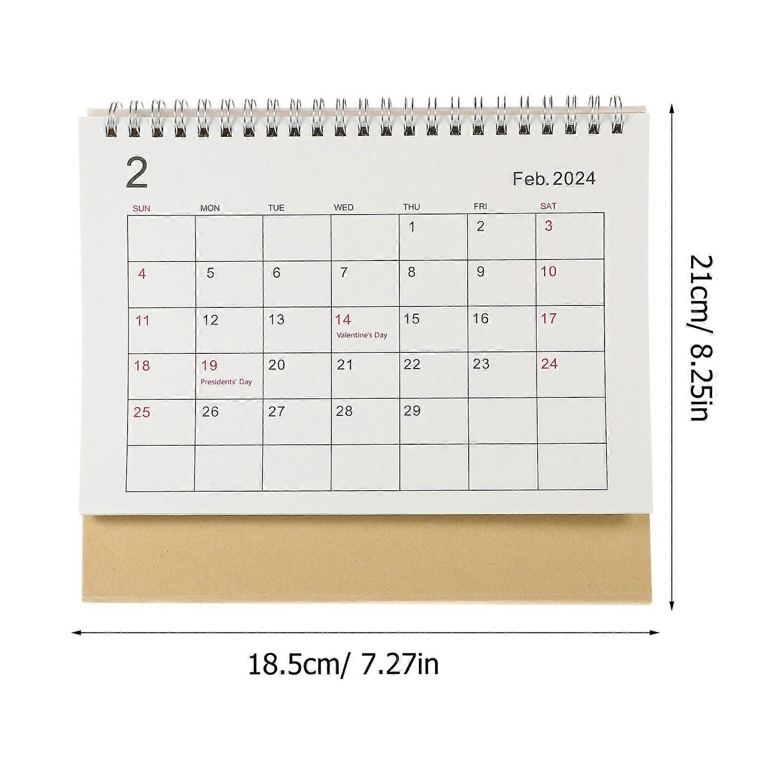 Mini Desk Calendars 2023 2024 Flip Calendar Standing Desk Calendar for Home Office(M)