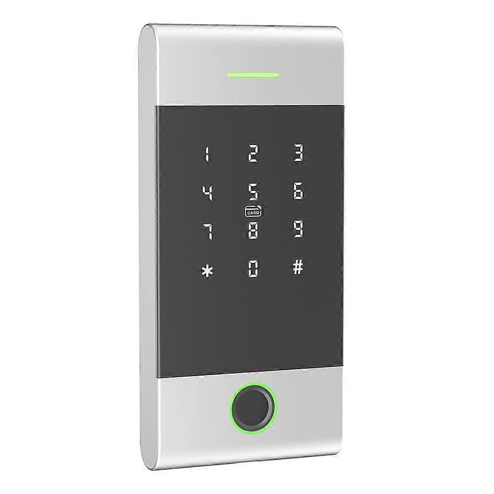 IP65 Rainproof Access Controller Reader TTLock APP Remote Control Metal Support Fingerprint Card Password App Silver