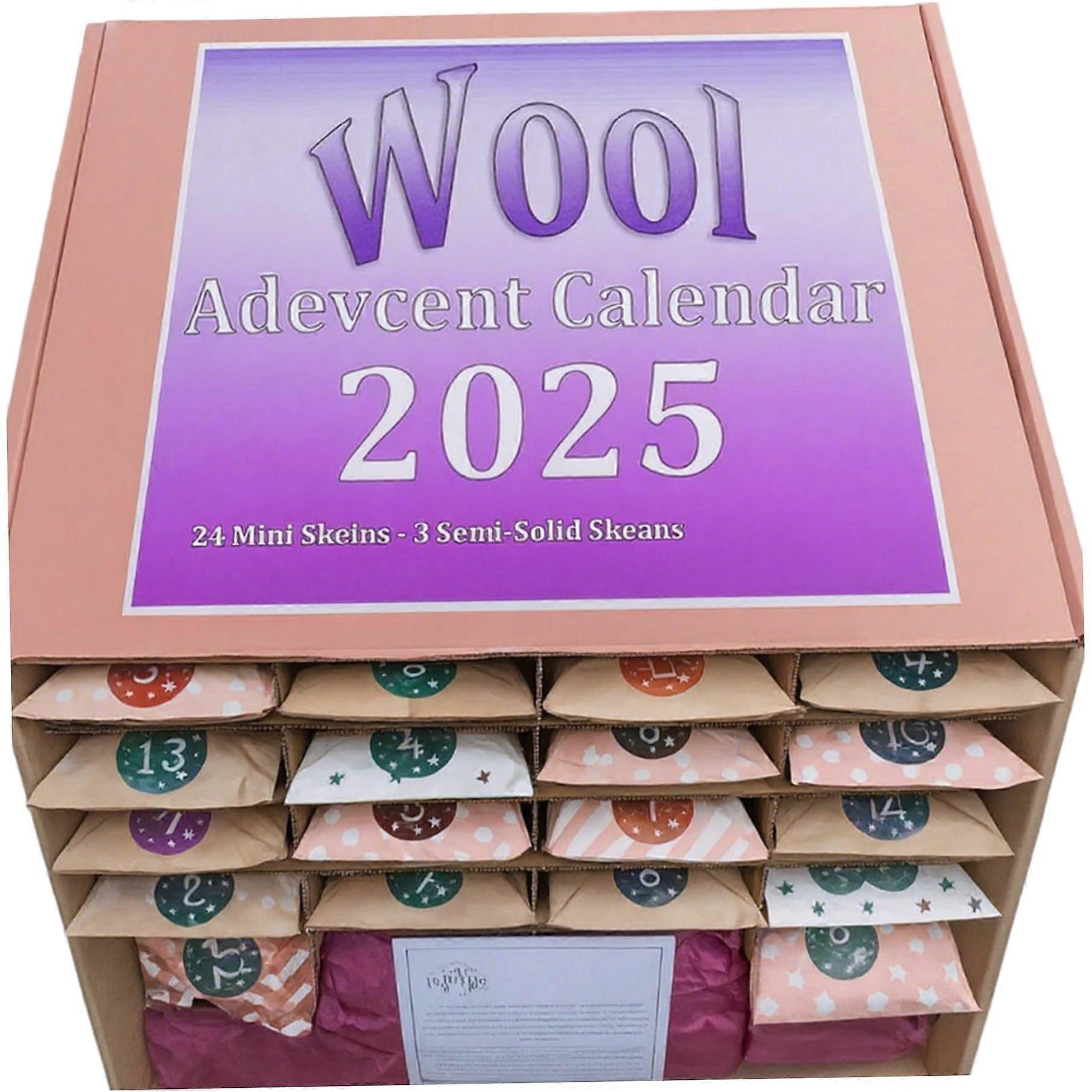 Christmas Advent Calendar 2025 with Yarn, 24 Day DIY Knitting and Crochet Countdown Gifts