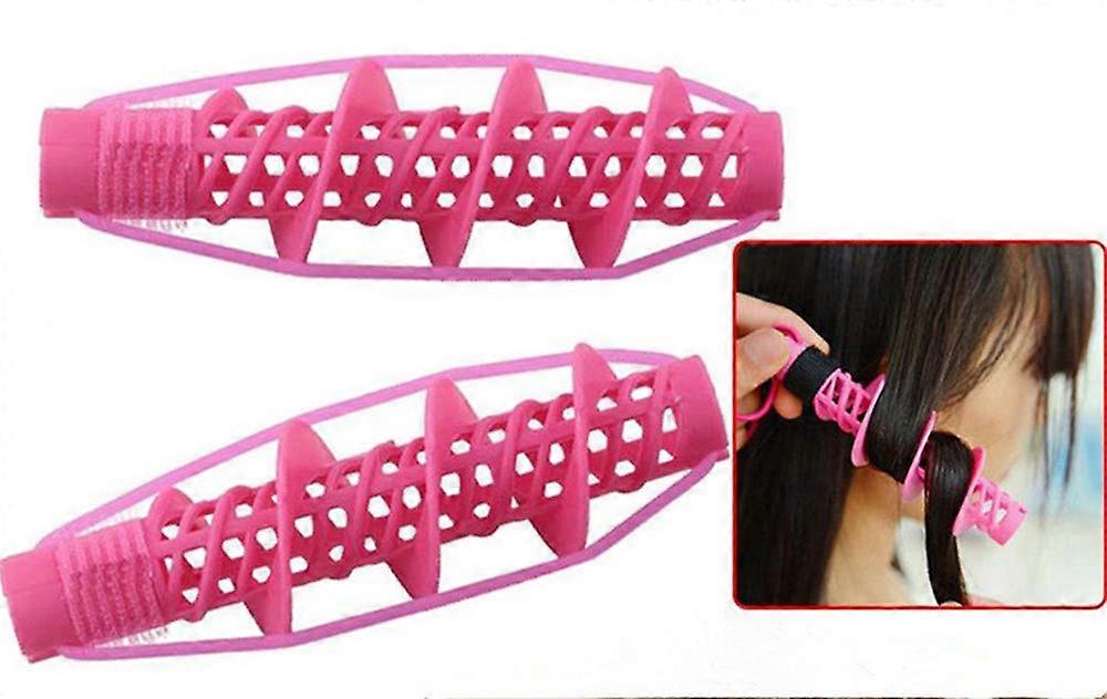 2Pc Hair Curlers Set Heatless Spiral Rollers for Women Quick Curl Styling Travel Size