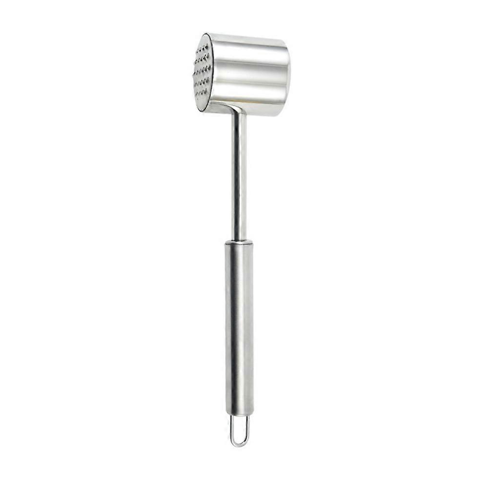 Silver Meat Tenderizer Tool for Kitchen Use 2Pcs Stainless Steel Hammer