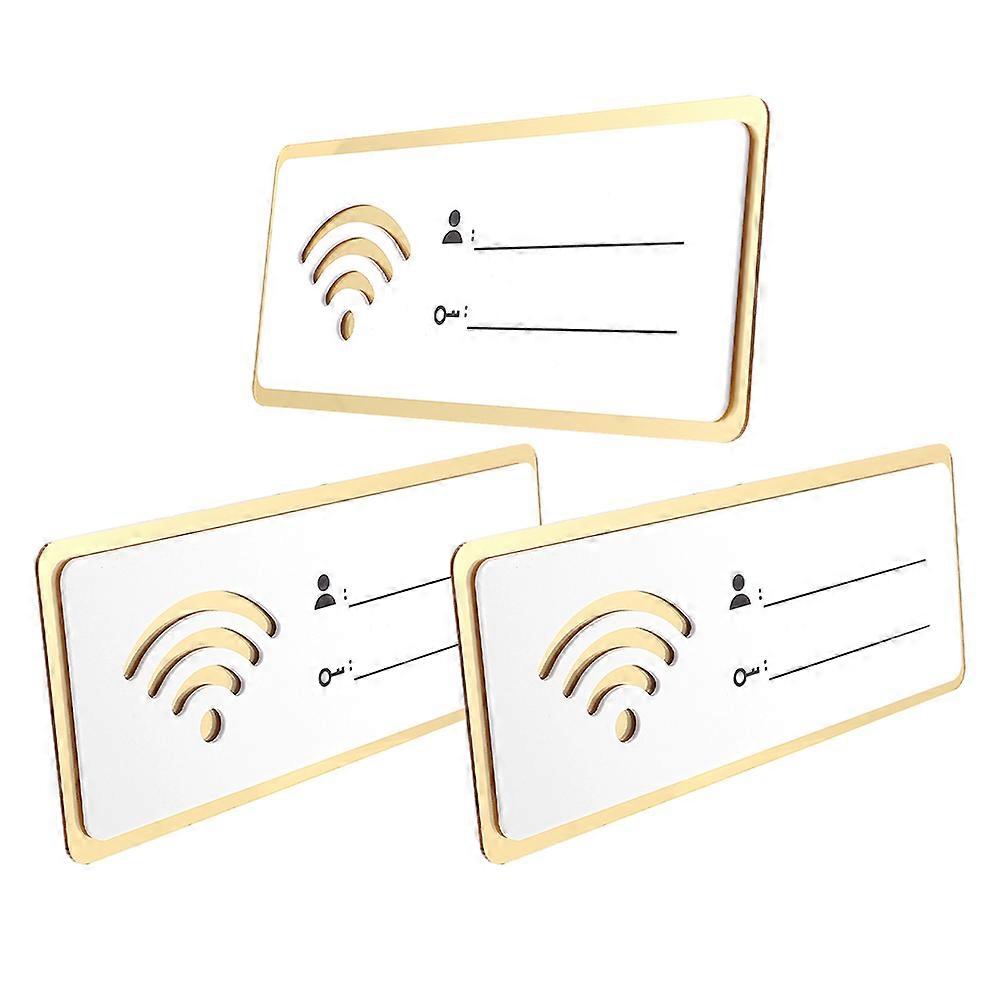 WiFi Sign Acrylic Password Display for Account Usage 3Pcs Pack