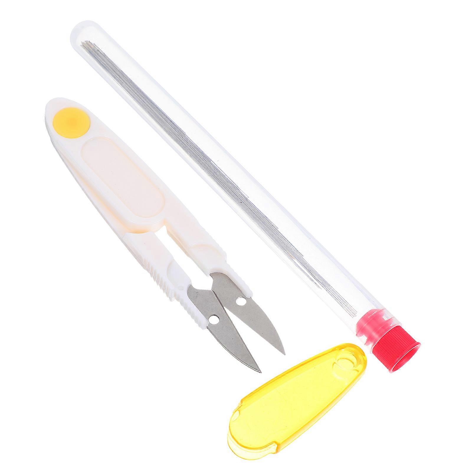 Open Needle Bead Tool Set for Necklace Crafting with Scissors 1Set