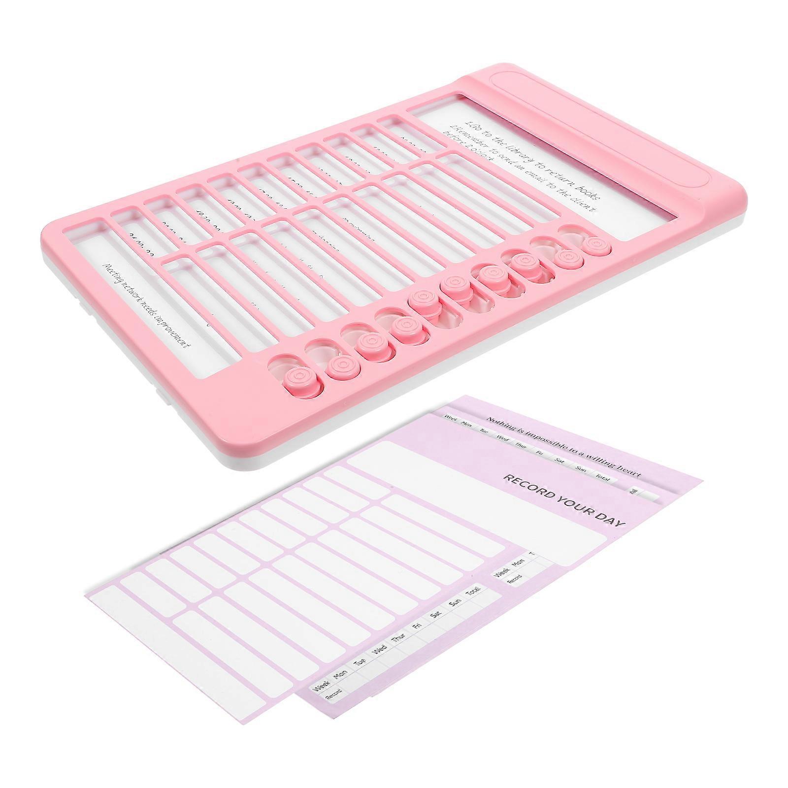 DIY Reminder Chart for Classroom Schedule Using 4Sets Pink Plastic