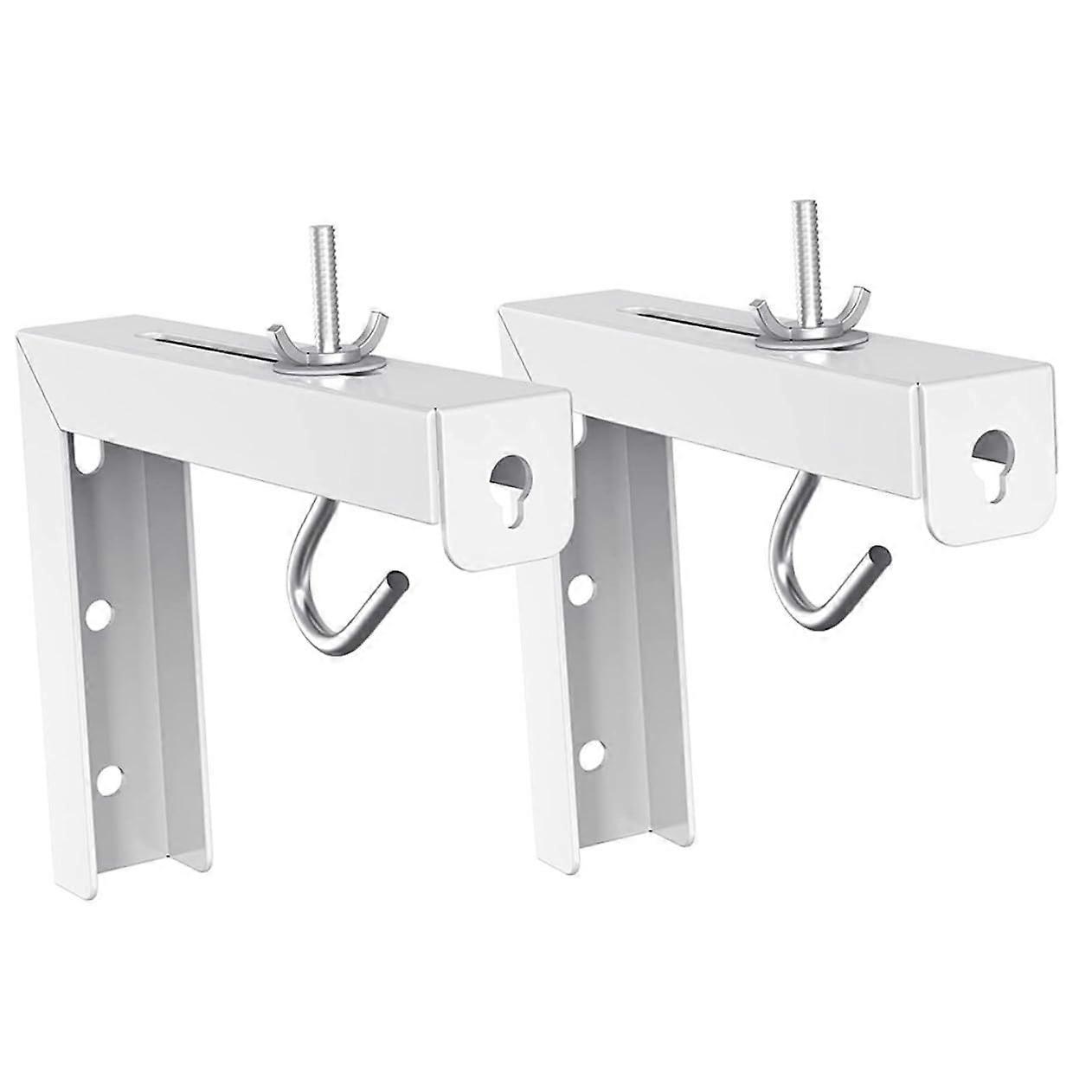 Adjustable Projector Screen Bracket Wall Mount White Finish HeavyDuty Hanging Bracket for Manual and PullDown Screens