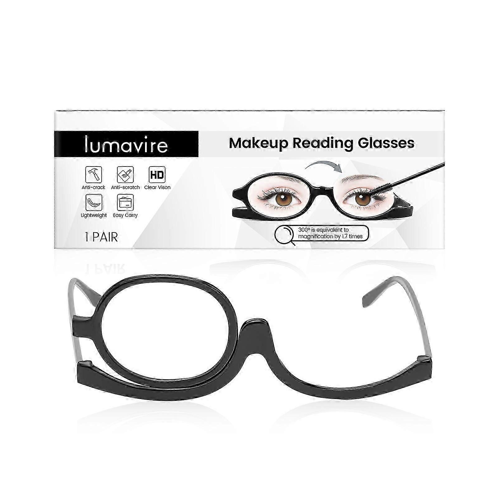 180 Rotatable Makeup & Tattoo Glasses - Portable, Adjustable, Clear Vision