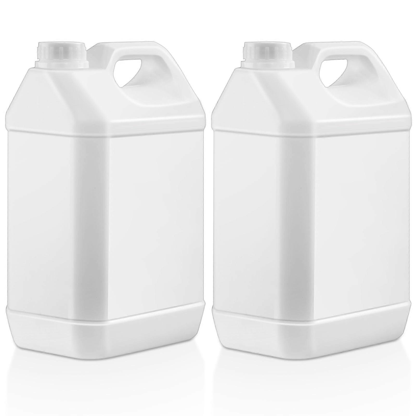 2 Pack 1 Gallon HDPE Plastic Jugs with ChildResistant Lids and Handles for Liquid or Solid Storage