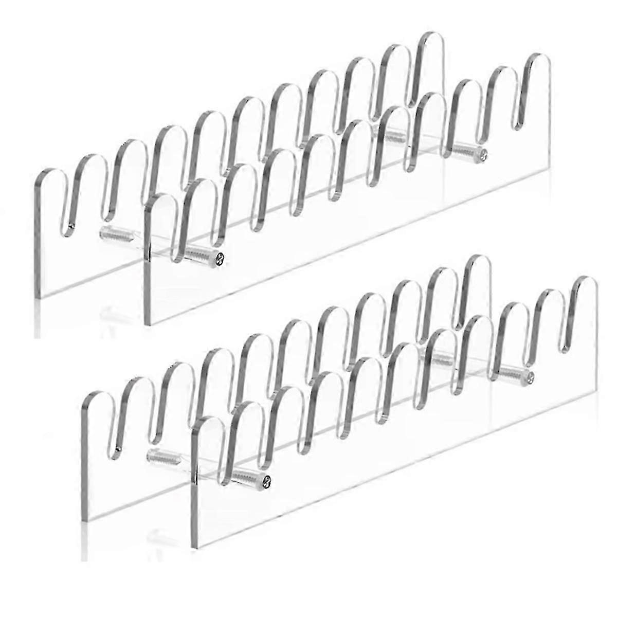 2Pcs Baseball Cap Organizer Acrylic Baseball Cap Storage Multi-Functional Storage Box