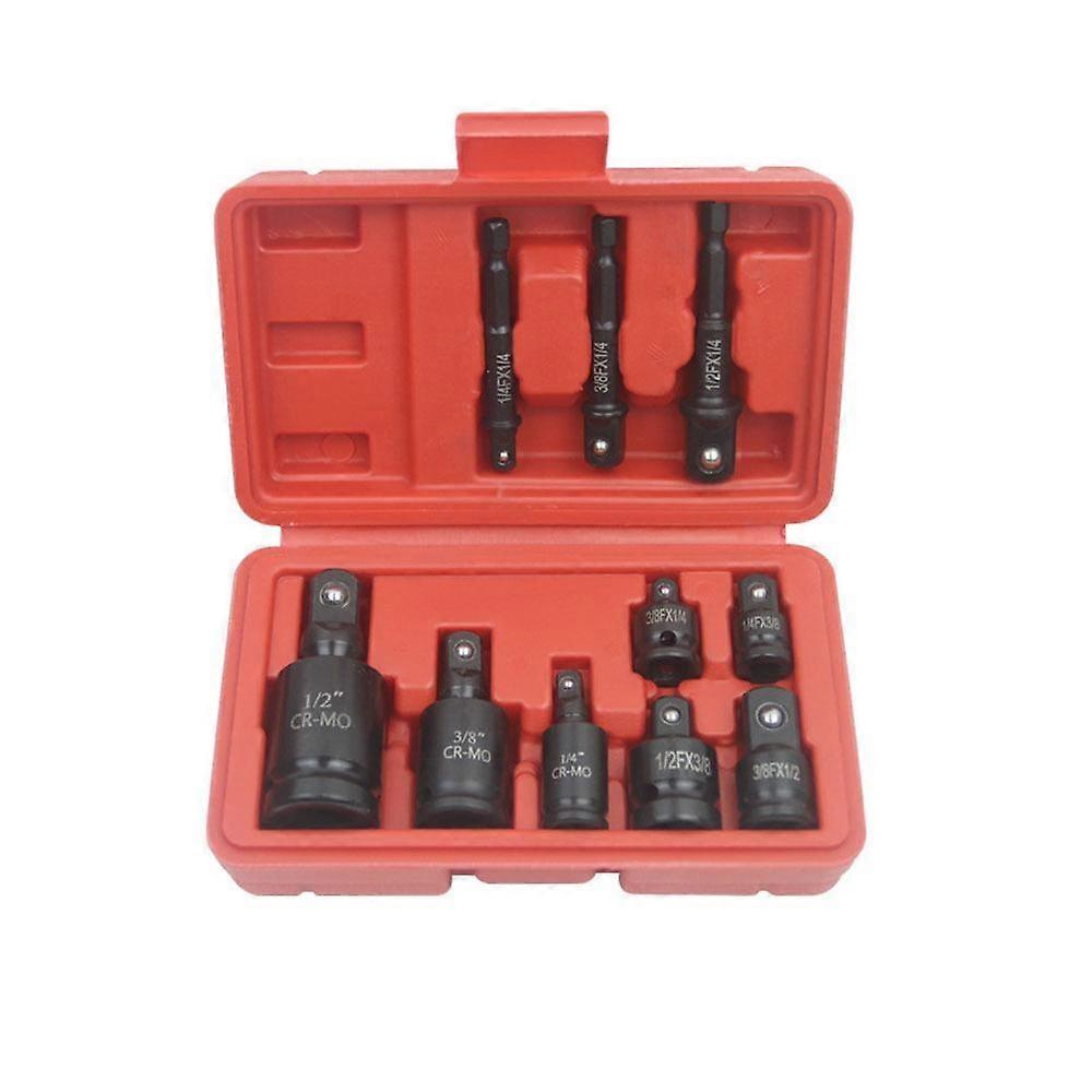 10Pcs/Set Universal Drive Ratchet Wrench Impact  Socket  Adapter Set  Mechanical Maintenance