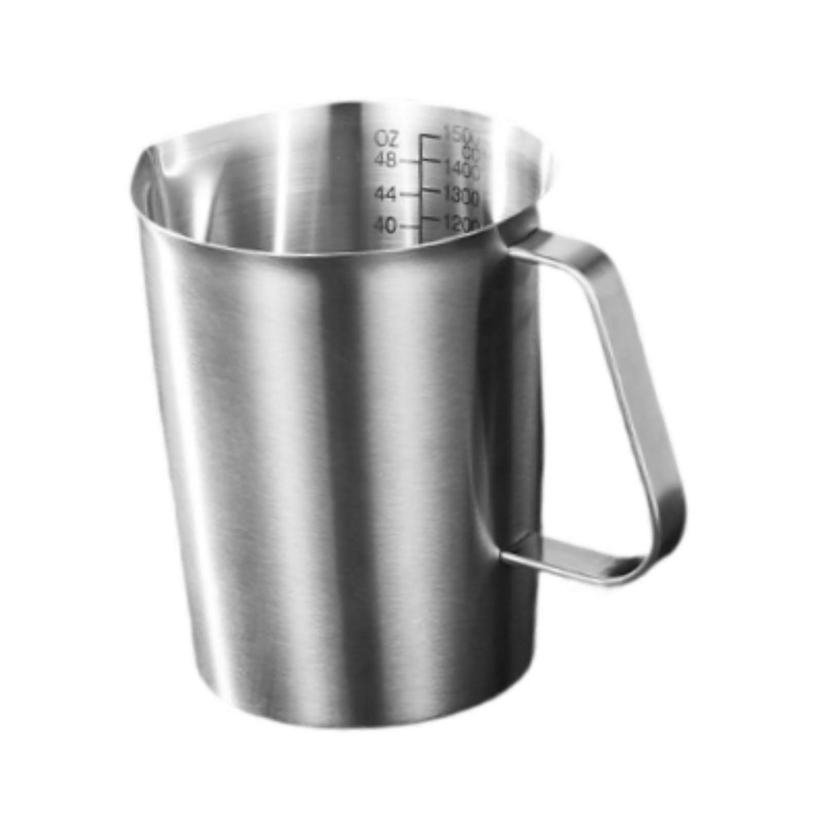 Milk Frothing Pitcher 1500ml Stainless Steel Jug with Clear Measurement Marks for Latte Art and Baking