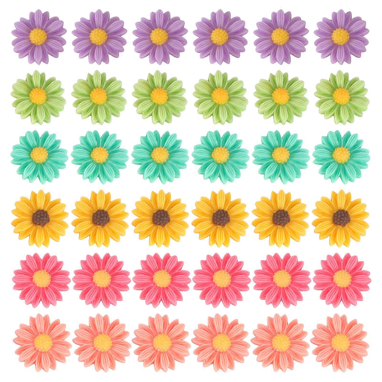Phone Case Decor Daisy Shaped Ornament for Decoration 72Pcs