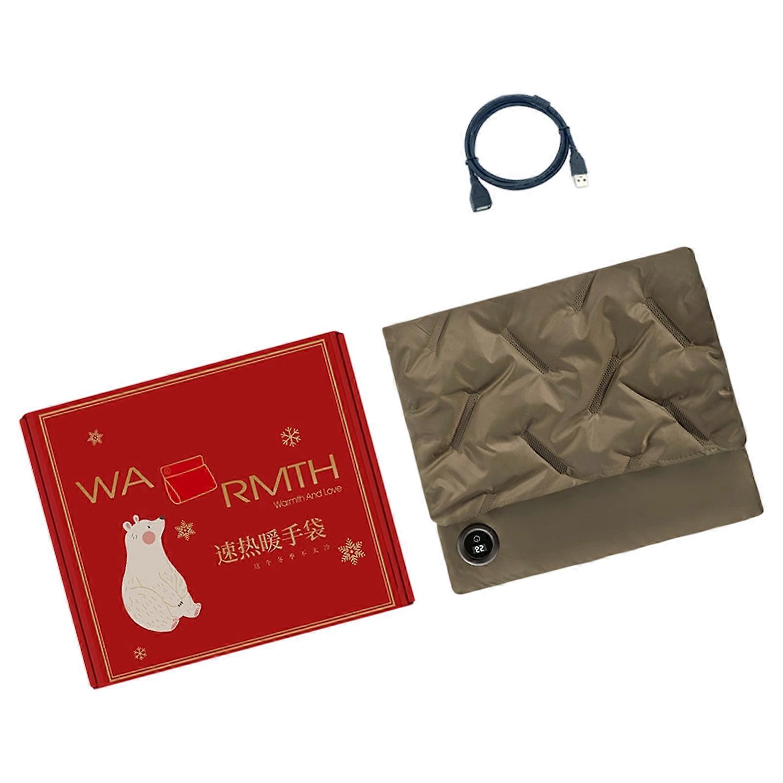 Rechargeable Electric Heating Pad Featuring Digital Temperature Display USB Charging Safe Explosions Proof Multicolor