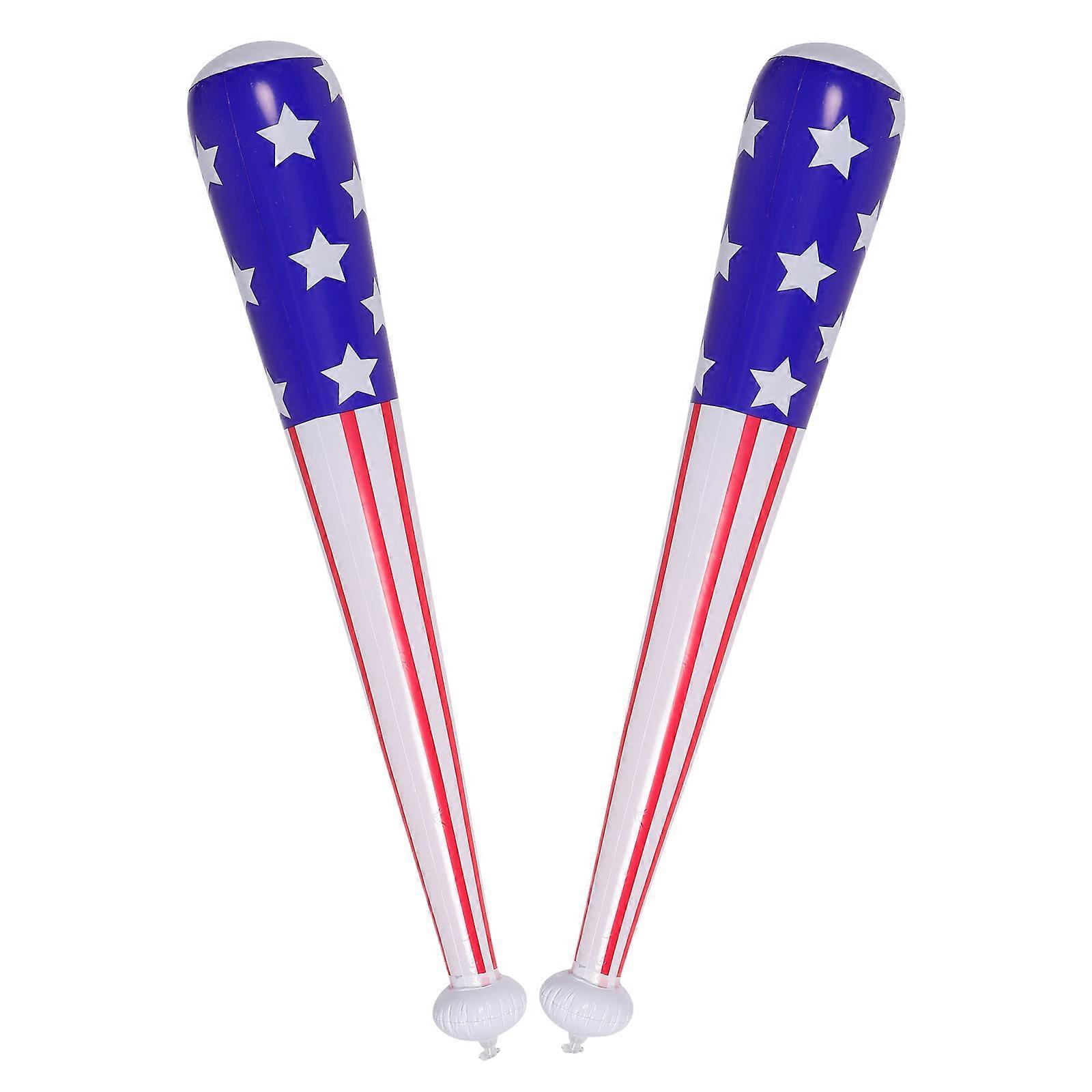 Blue Inflatable Baseball Bat Inflatable Bat Prop for Party 2Pcs