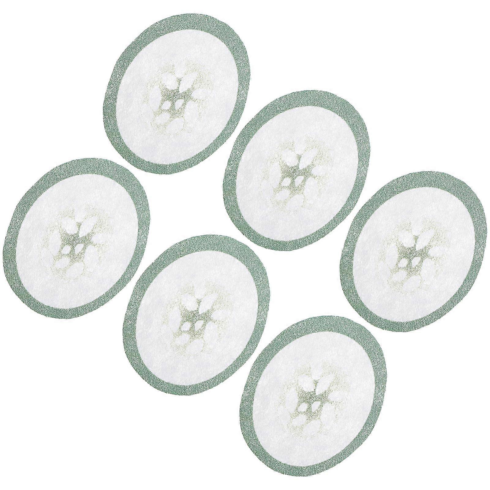 100 Pack Cucumber Shaped Disposable Eye Mask Pads Nonwoven for Spa Facials