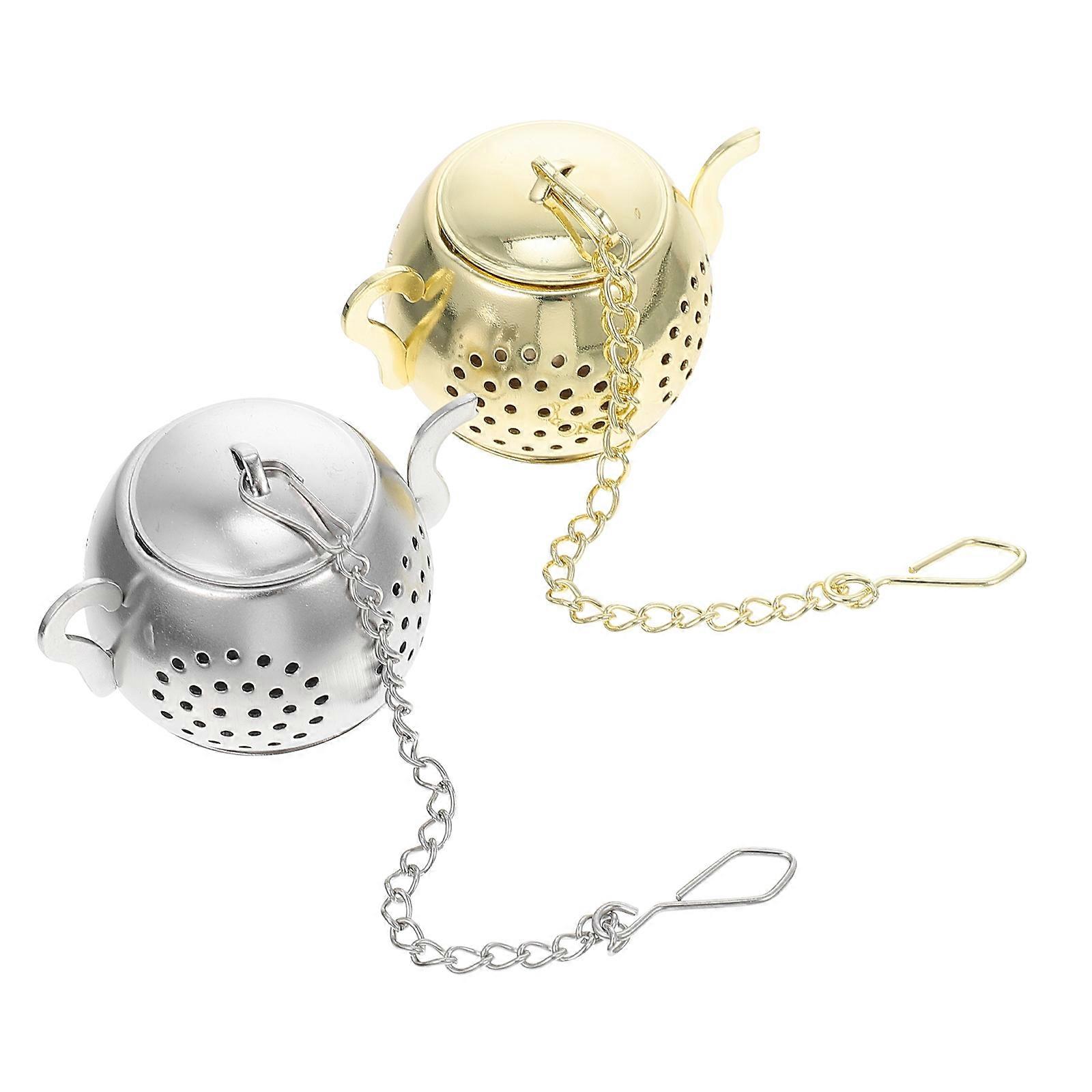 Tea Strainer Stainless Steel Tea Infuser for Brewing Loose Leaf 2Pcs Set