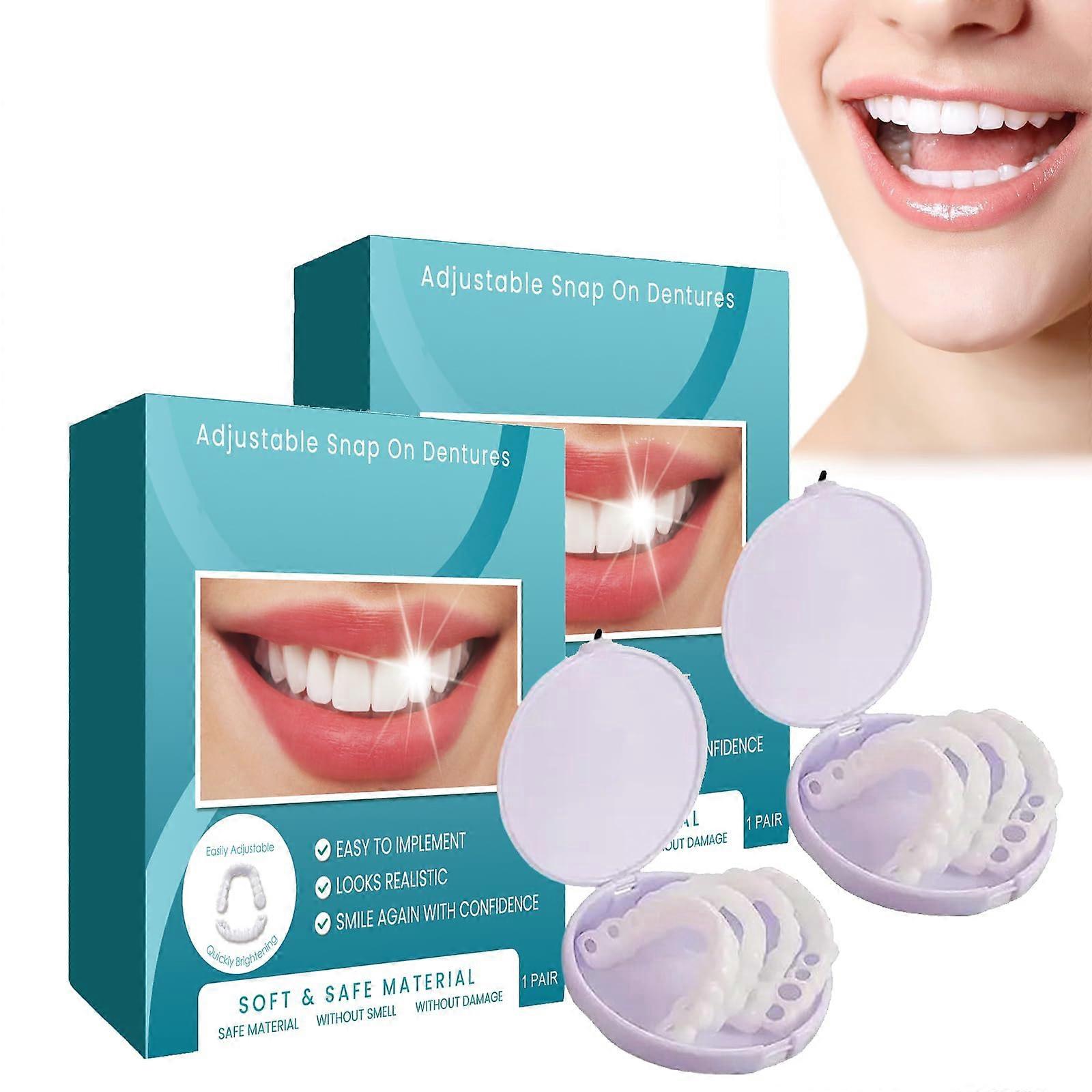 Adjustable Snap On Dentures for Missing Teeth with Natural Smile Look and Comfortable Fit