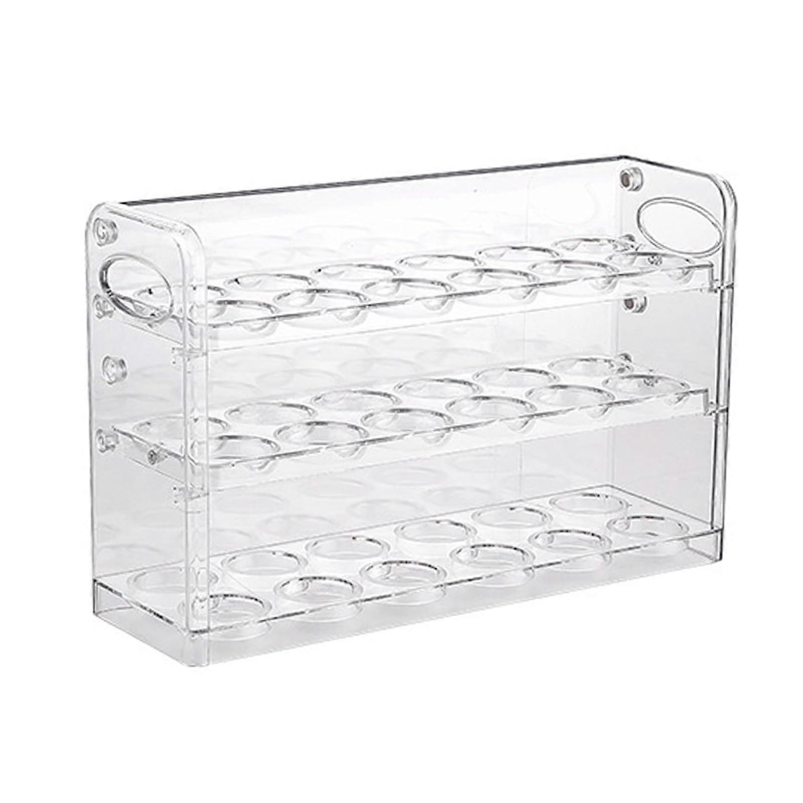 Egg Storage Container with Lid, Clear Egg Holder for Refrigerator, SpaceSaving and Easy Clean