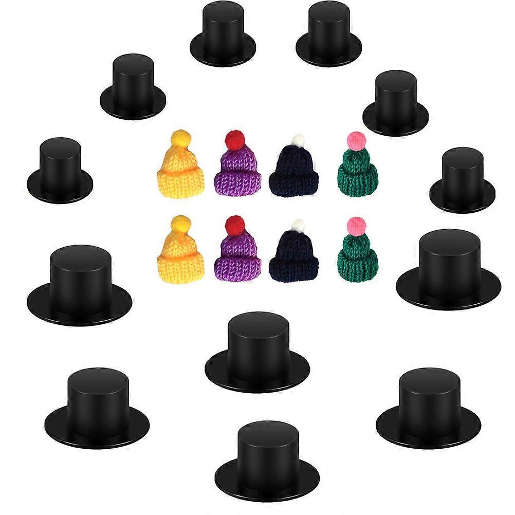 Christmas Doll Making Gadget Mini Knitted Hat for DIY 120Pcs Assorted