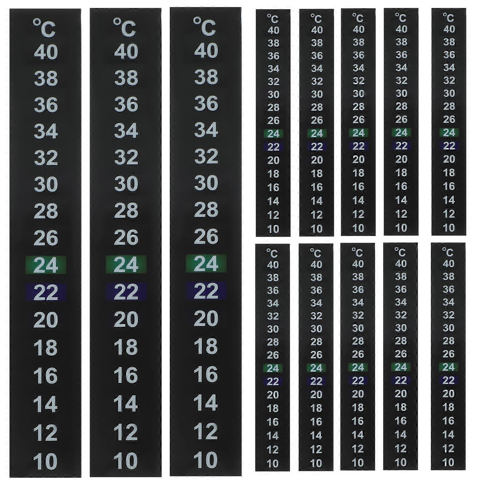 Liquid Crystal Strip for Measuring Temperature 15Pcs Indoor Use