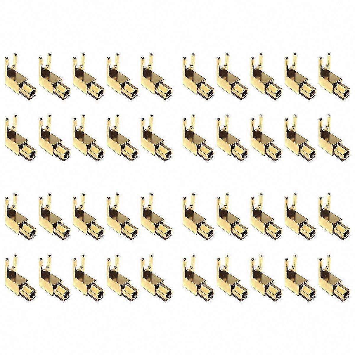 Right Angle Spade Fork & Binding Post - 4mm Banana Plug Socket - Spade Fork Connector for Speaker &