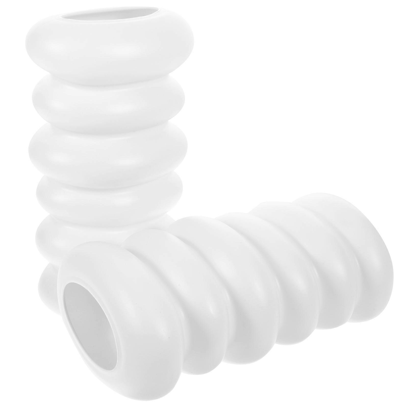 White Plastic Flower Vases Creative Decorative Hydroponics Vases 2Pcs