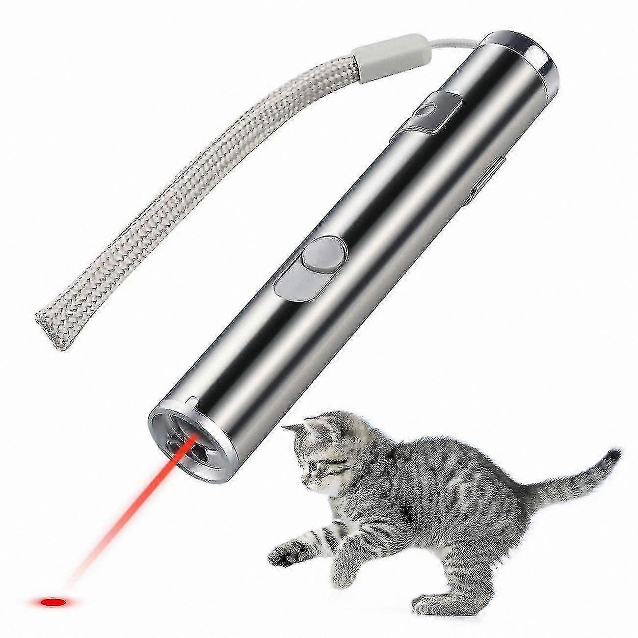 Rechargeable USB Cat Toy with Laser Pointer and LED Flashlight for Pet Training