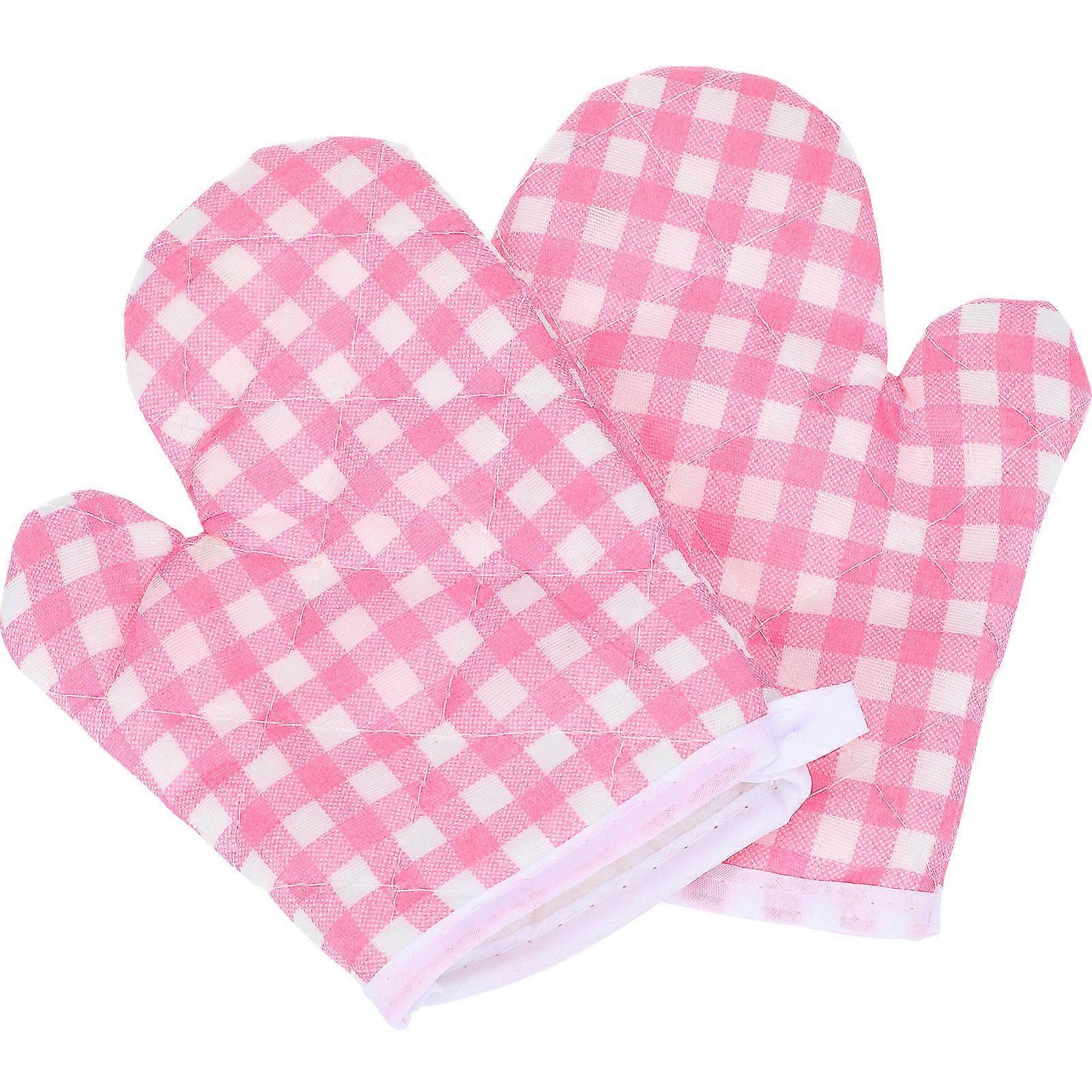 Play Kitchen Mitts Thick Design For Childrens Baking And Cooking Polyester 2Pcs