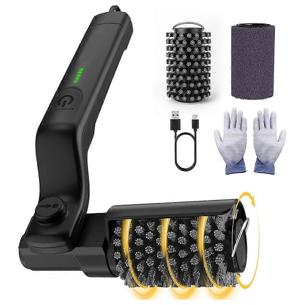 Brosse rotative électrique pour barbecue extérieur, 3 vitesses, en acier inoxydable, autonomie de 90 minutes.