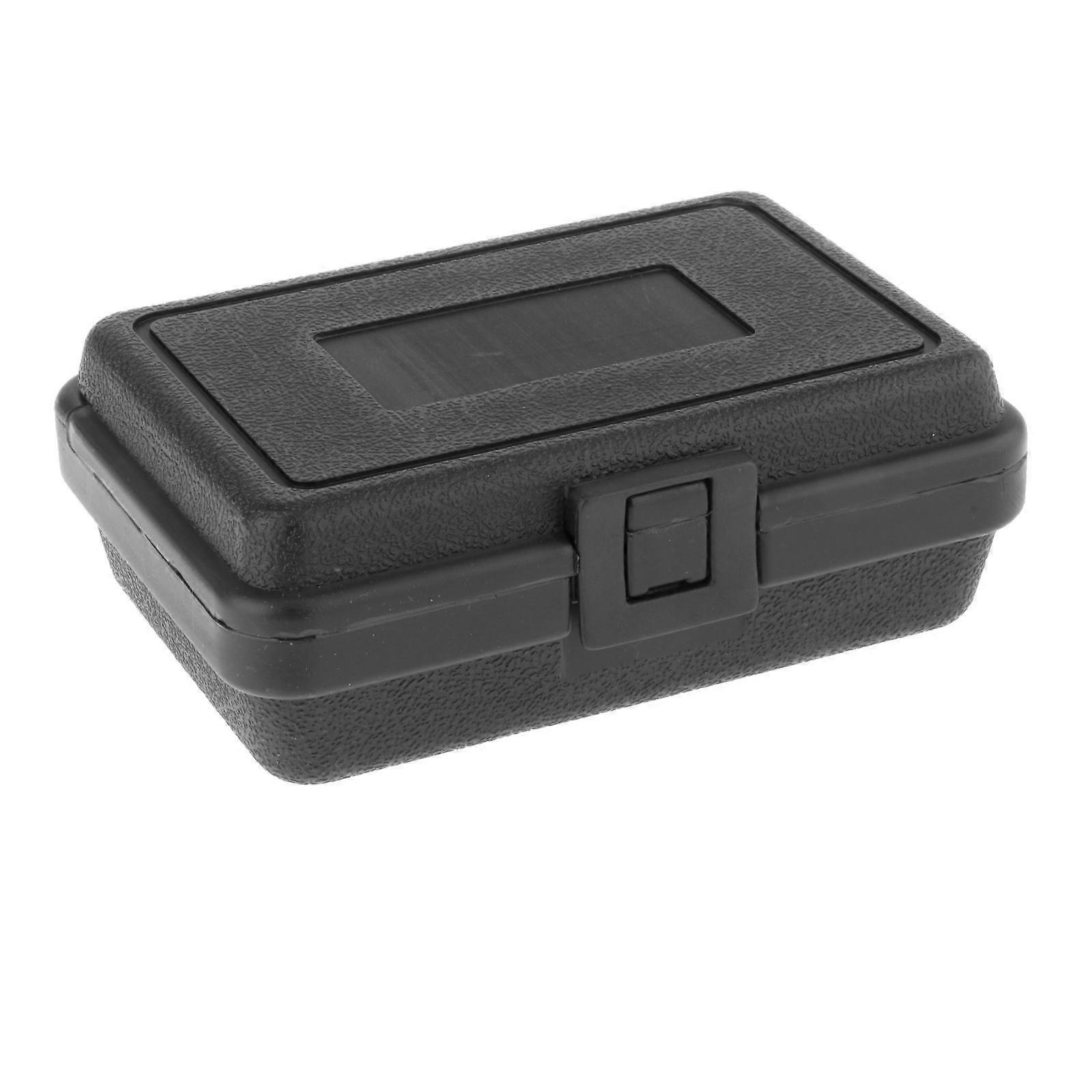 Protective Toolbox Safe Small Tool Storage Box Toolbox Case Waterproof Impact Resistant Organizer Black 14.8x9.2x3.8cm