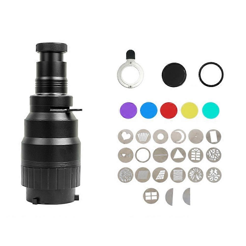 Kit d'éclairage pour studio photo, flash, objectif conique, vidéo