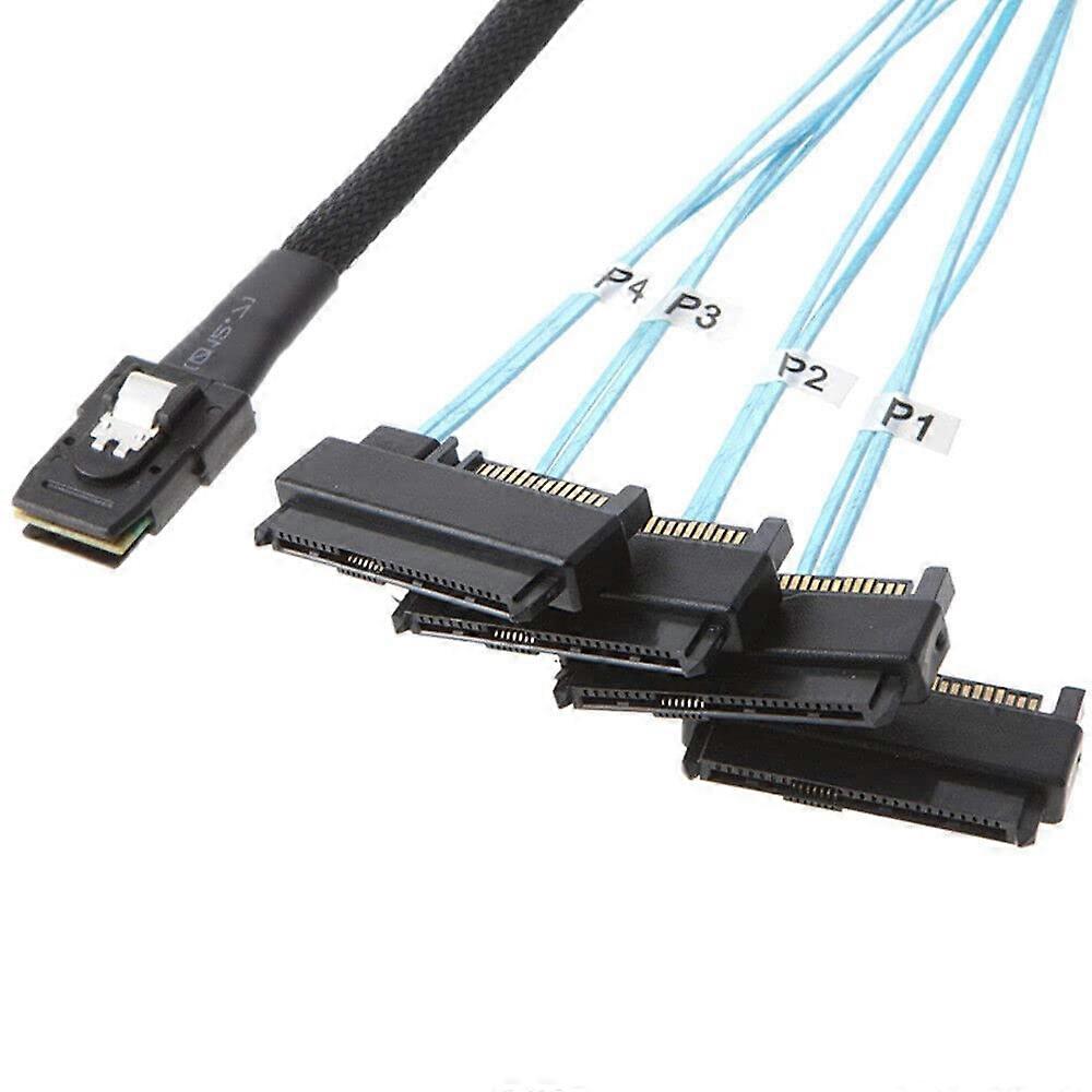 Mini SAS SFF8087 to SFF8482 Server Cable 0.5m Black Speed Data Transfer