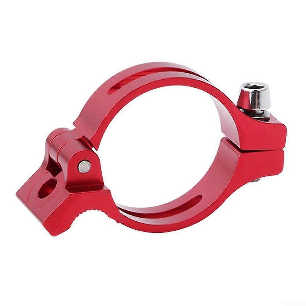 Bicycle Front Derailleur Clamp Adapter 31.8mm for Frames Without Mounts Smooth Gear Shifting Red