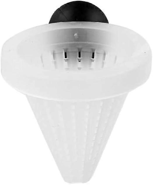 Automatic Fish Feeder Cone Shape Aquarium Worm Dispenser with Secure Suction Cup 7cm White