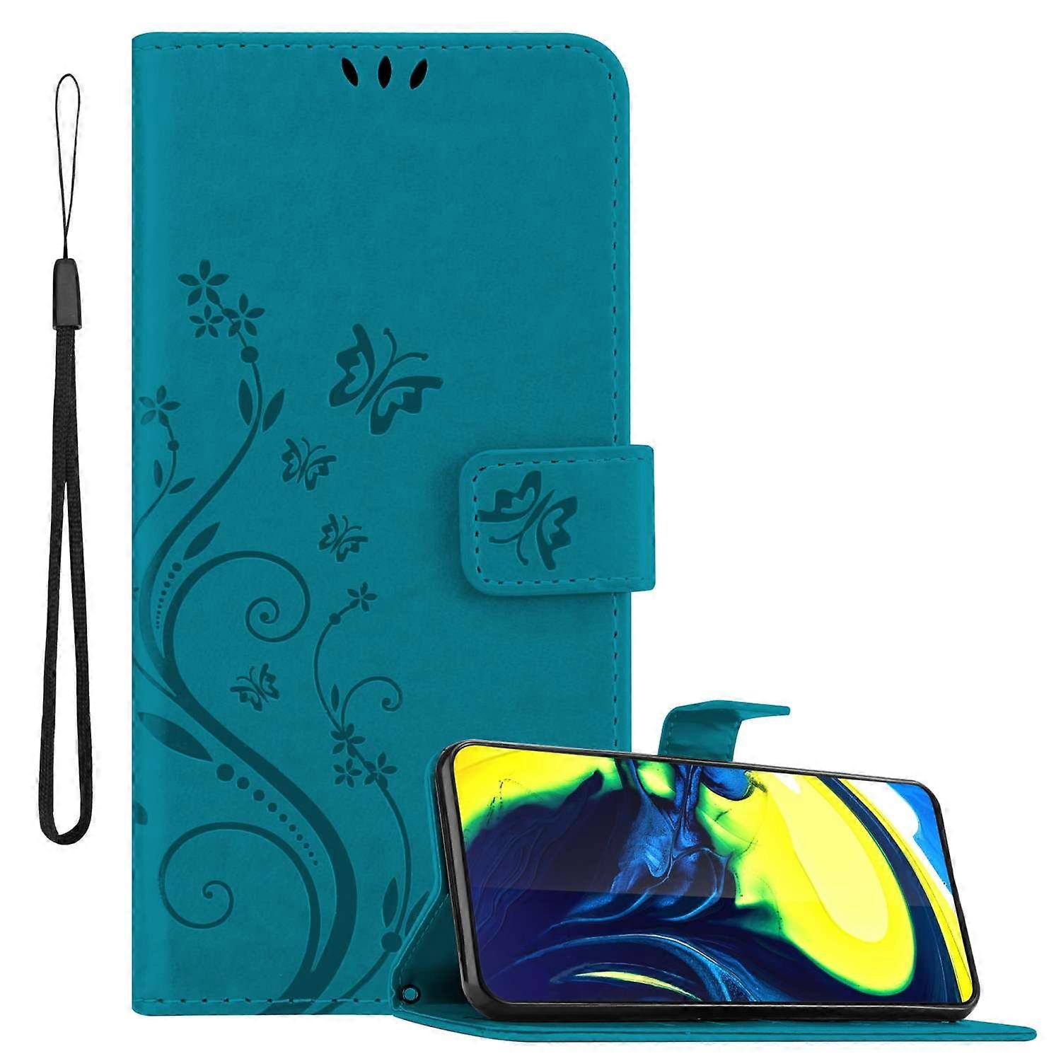 Samsung Galaxy A80 / A90 4G Protective Case - with Floral Pattern and Card Slot