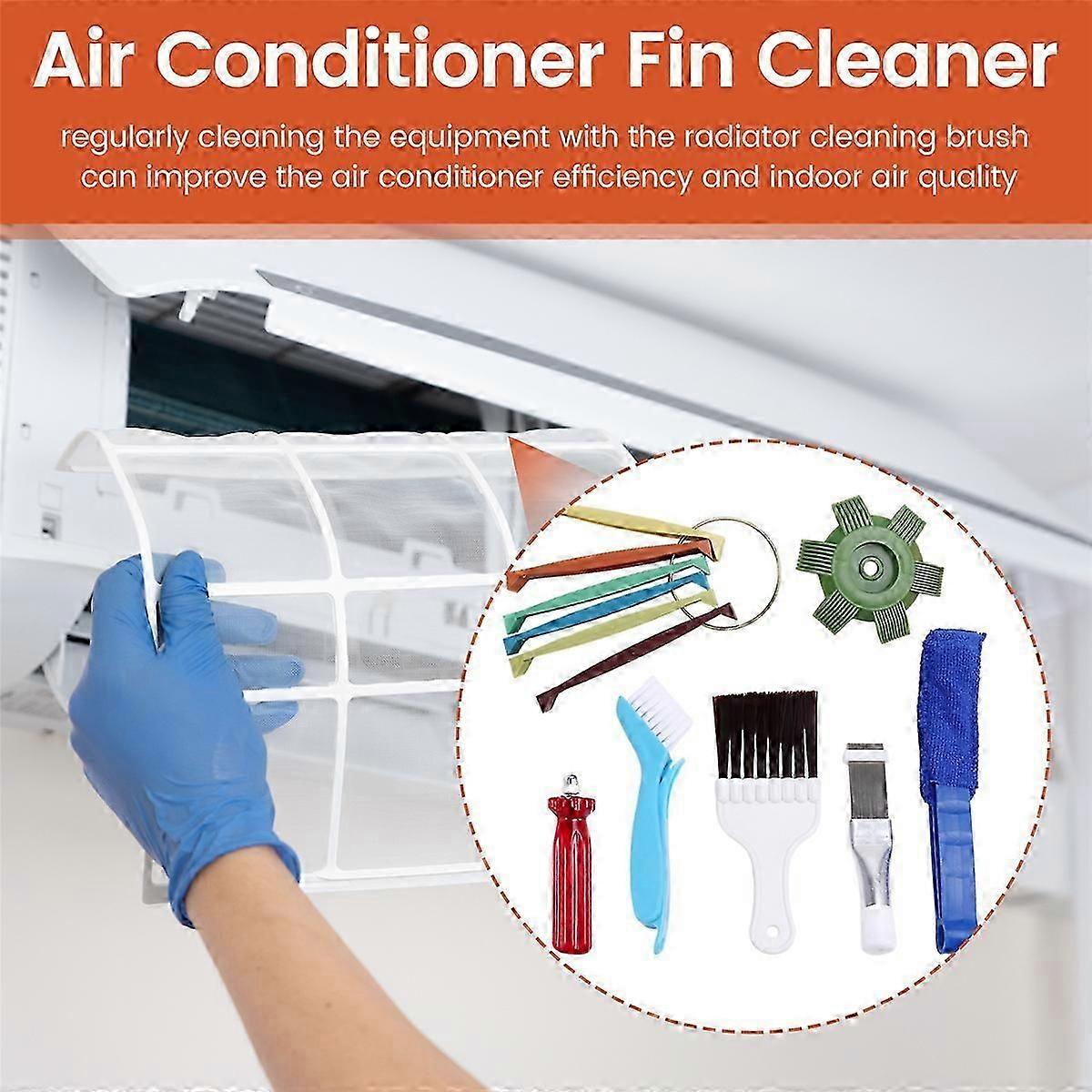 6Pc Air Conditioner Fin Cleaner Set,FCR6 Fin Comb Condenser