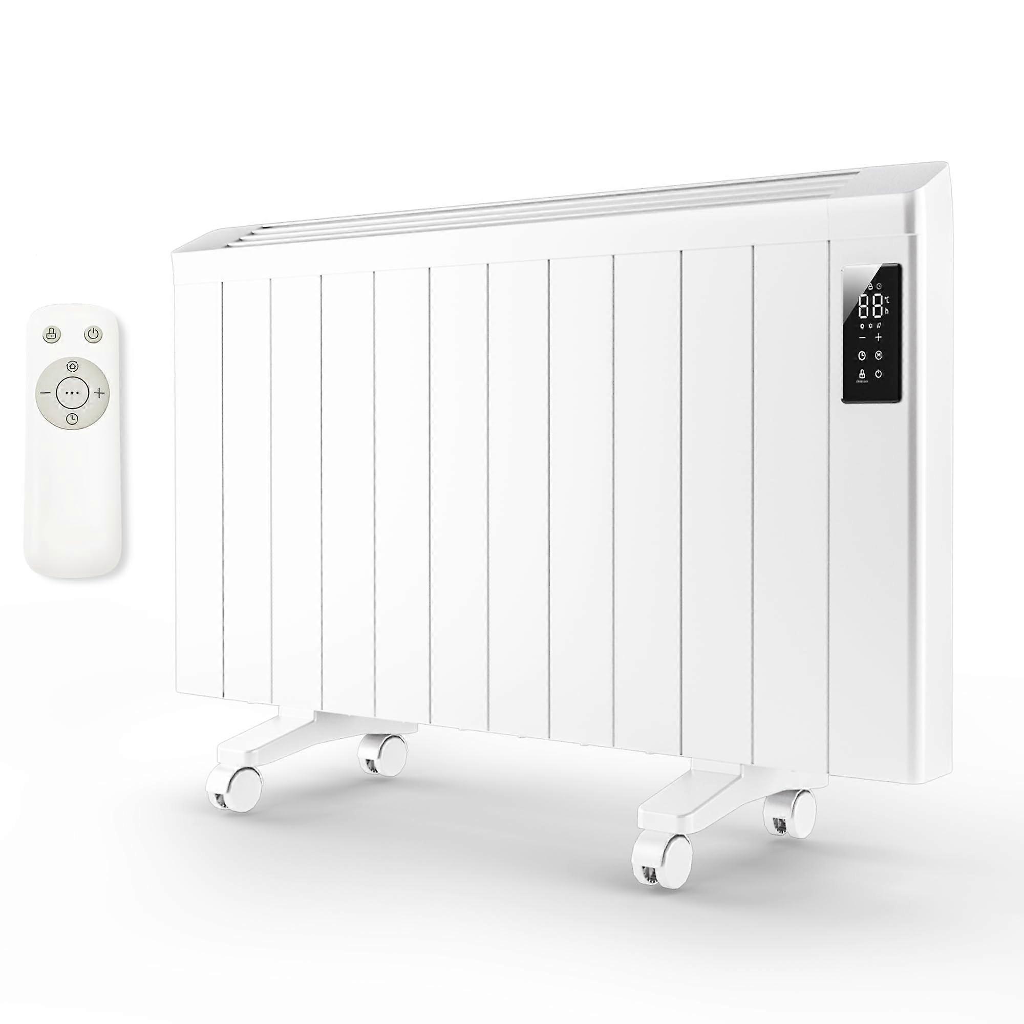 1500W Electric Panel Heater Wall Mounted Space Heater with Remote, Energy Saving Quiet Heating