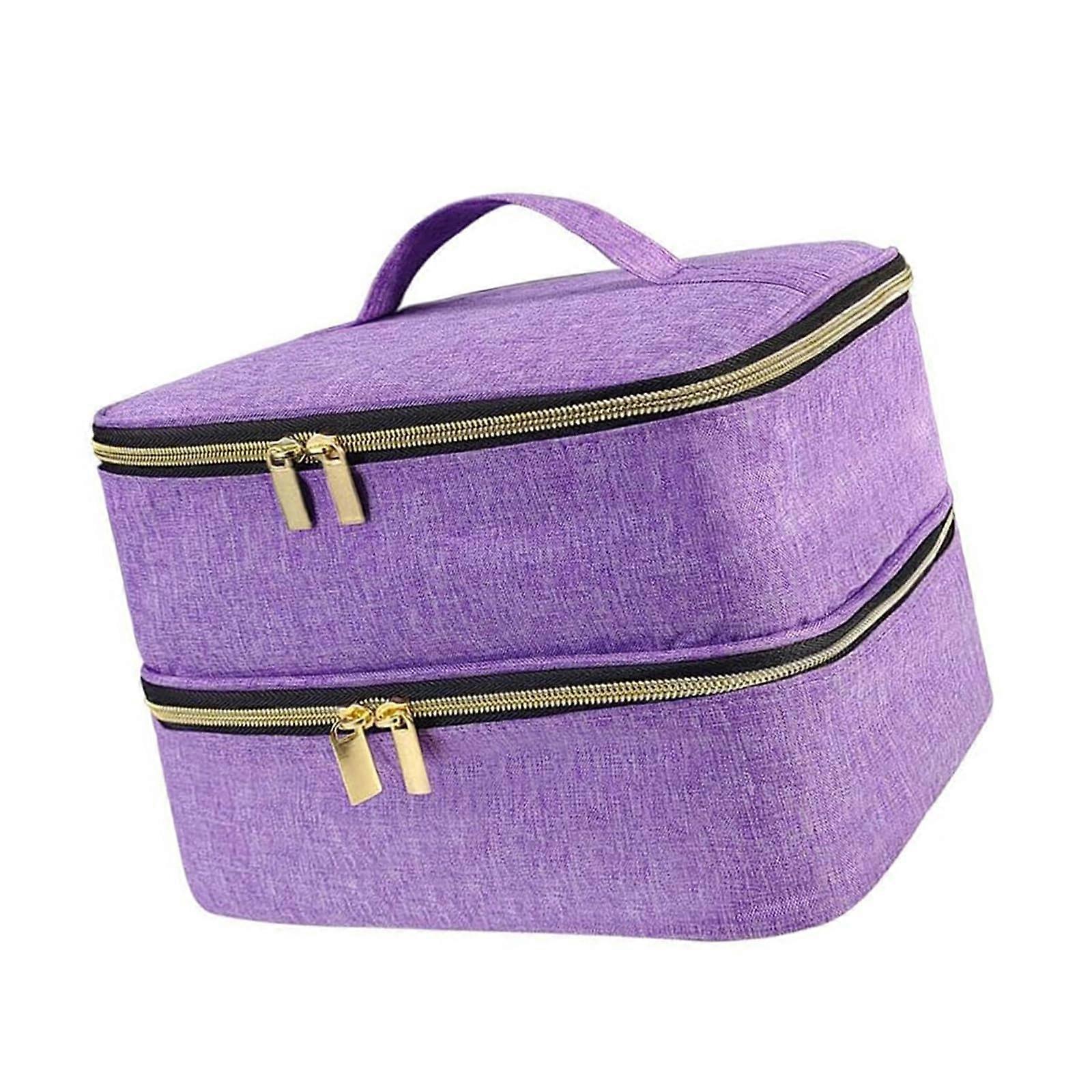 Double Layer Sewing Storage Bag with Easy Carry Handle, Compact Organizer for Sewing Accessories and Tools