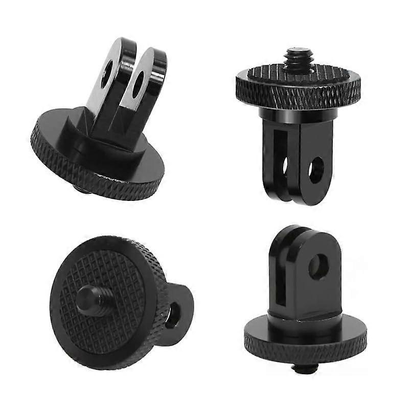 Tripod Adapter Set for GoPro, Universal CNC Aluminum Action Camera Mount with 1/4 Inch Thread