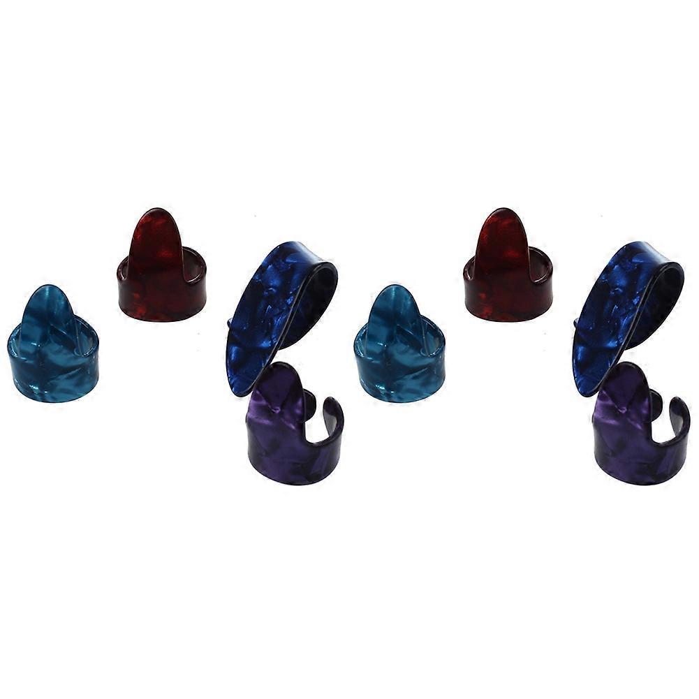 6 Finger Picks + 1 Thumb Pick Plectrums Guitar Plastic