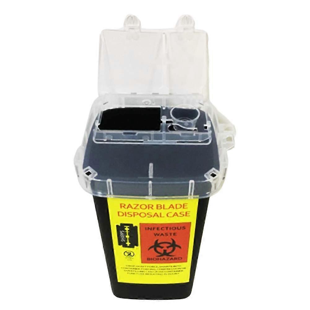 Disposable Square Trash Bin with Open Lid Access for Desk or Office, Black