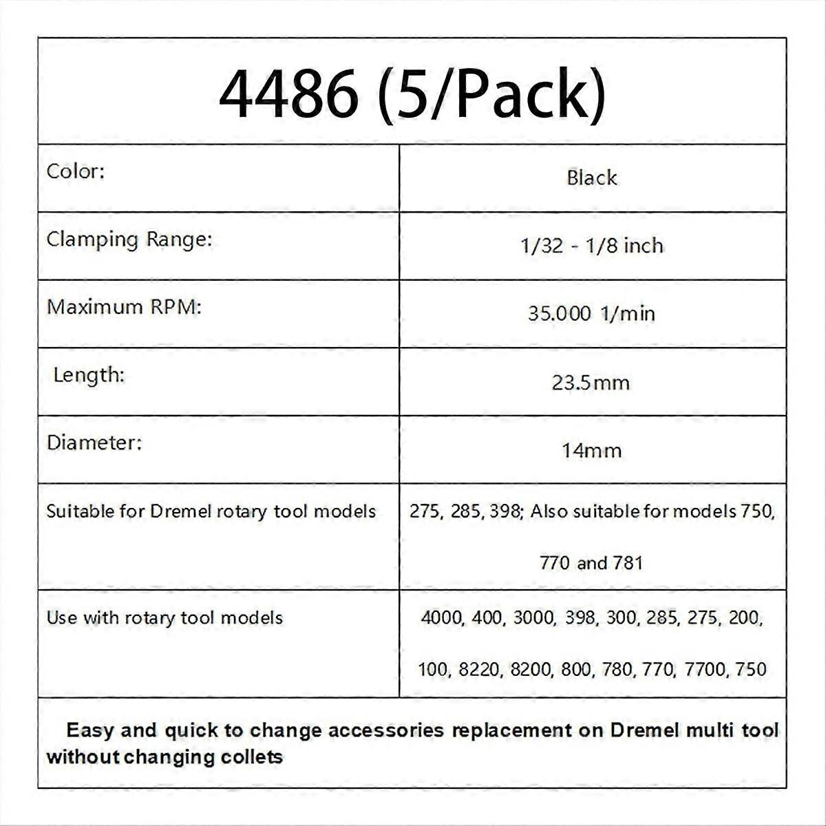 ظرف متعدد سريع التغيير بدون مفتاح لأدوات دوارة 4486