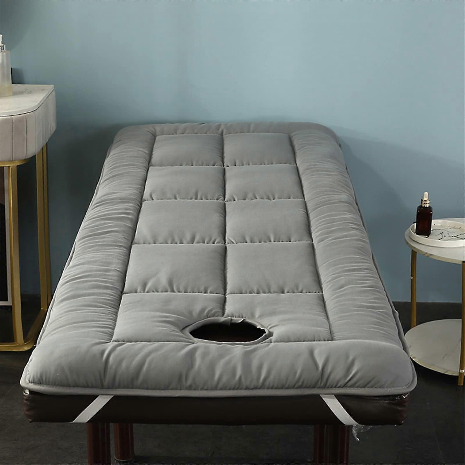 Massage Table Face Down Pillow with Ergonomic Prone Support and Breathable Quilted Bed Topper